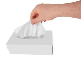 tissue box on white photo