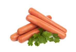 Fresh sausages isolated photo