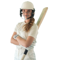 Cricket player isolated on transparent background png