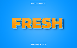 FRESH 3d editable text effect psd