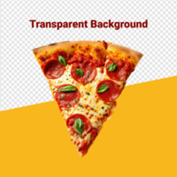 delicioso cozido pizza fatia transparente fundo psd