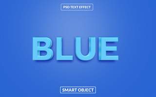 Blau 3d editierbar Text bewirken psd