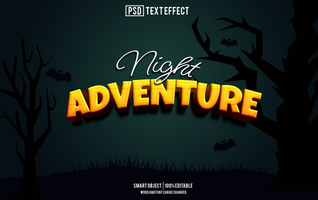 adventure text effect, font editable, typography, 3d text psd