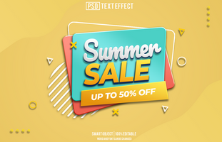 summer sale text effect, font editable, typography, 3d text psd