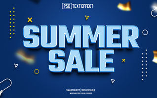 summer sale text effect, font editable, typography, 3d text psd