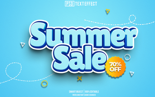 sommar försäljning text effekt, font redigerbar, typografi, 3d text psd