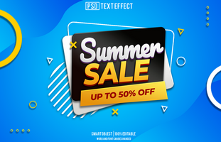 summer sale text effect, font editable, typography, 3d text psd