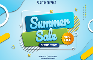 summer sale text effect, font editable, typography, 3d text psd