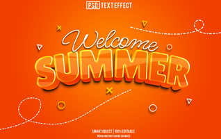 sommar text effekt, font redigerbar, typografi, 3d text. psd