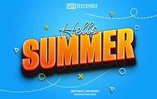 summer text effect, font editable, typography, 3d text. psd