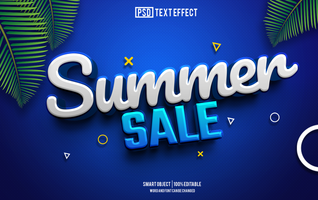 summer sale text effect, font editable, typography, 3d text psd