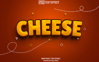 cheese text effect, font editable, typography, 3d text psd
