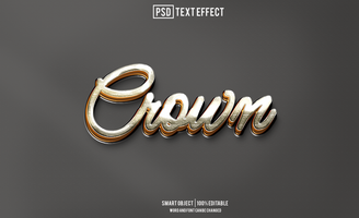 koningin tekst effect, doopvont bewerkbaar, typografie, 3d tekst psd