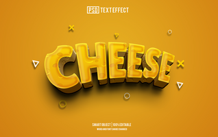 cheese text effect, font editable, typography, 3d text psd