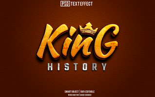 king text effect, font editable, typography, 3d text psd