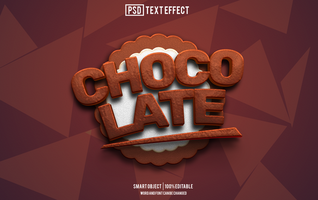 chocolate text effect, font editable, typography, 3d text psd