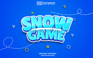 snow skiing text effect, font editable, typography, 3d text psd