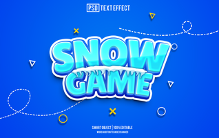 neve sciare testo effetto, font modificabile, tipografia, 3d testo psd