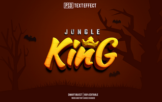 king text effect, font editable, typography, 3d text psd