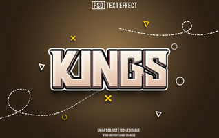 king text effect, font editable, typography, 3d text psd