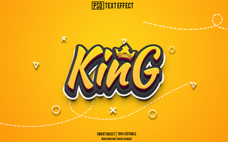 king text effect, font editable, typography, 3d text psd