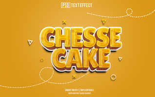cheese cake text effect, font editable, typography, 3d text psd