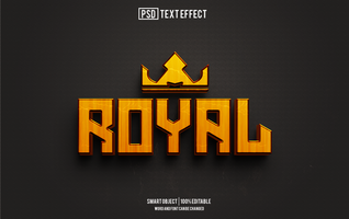 royal text effect, font editable, typography, 3d text psd