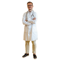 Male doctor isolated on transparent background png