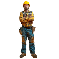 A Construction Worker Isolated on Transparent Background png