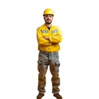 A Construction Worker Isolated on Transparent Background png