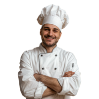 A cooking chef isolated on transparent background png