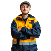 A Construction Worker Isolated on Transparent Background png