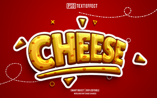 cheese text effect, font editable, typography, 3d text psd
