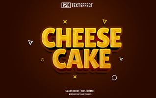 cheese cake text effect, font editable, typography, 3d text psd