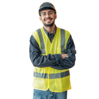 A Construction Worker Isolated on Transparent Background png