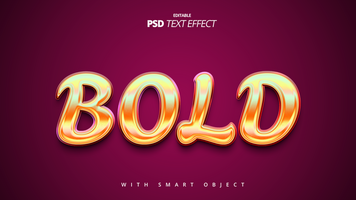 Shiny file bold text effect editable template design psd