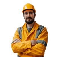 A Construction Worker Isolated on Transparent Background png