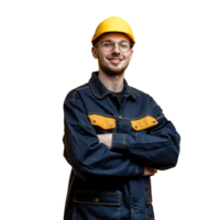 A Construction Worker Isolated on Transparent Background png