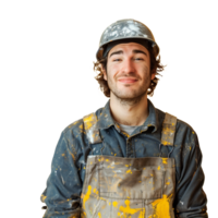 A Construction Worker Isolated on Transparent Background png