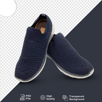 Pair of soft blue shoes with transparent background psd