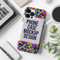 Mobile phone case mockup design psd