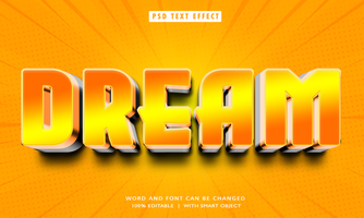 Dream 3D Editbale Text Style Effects psd
