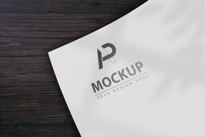 papier logo maquette psd