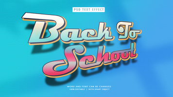 Back To Schools Editable Text Effects psd