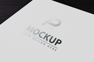 Logo Mockup On Paper psd