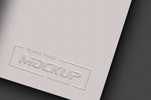 Mockup Embossed Business Paper Card psd