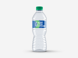 plastic water fles mockup psd