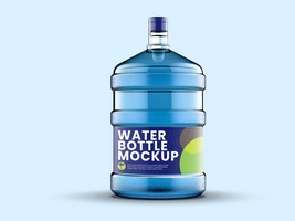 Plastic Water Bottle Mockup psd