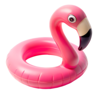 pink flamingo rubber ring isolated on transparent background. png