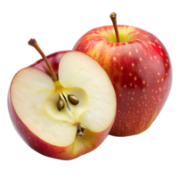 apple halves isolated on background png